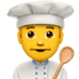 👨‍🍳 man cook display on Apple